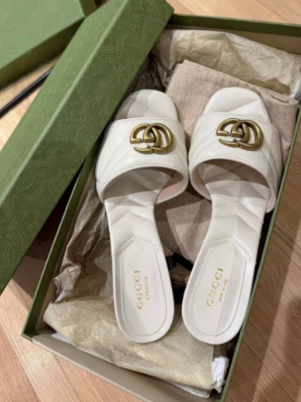 Gucci Quilted Heeled Slide
